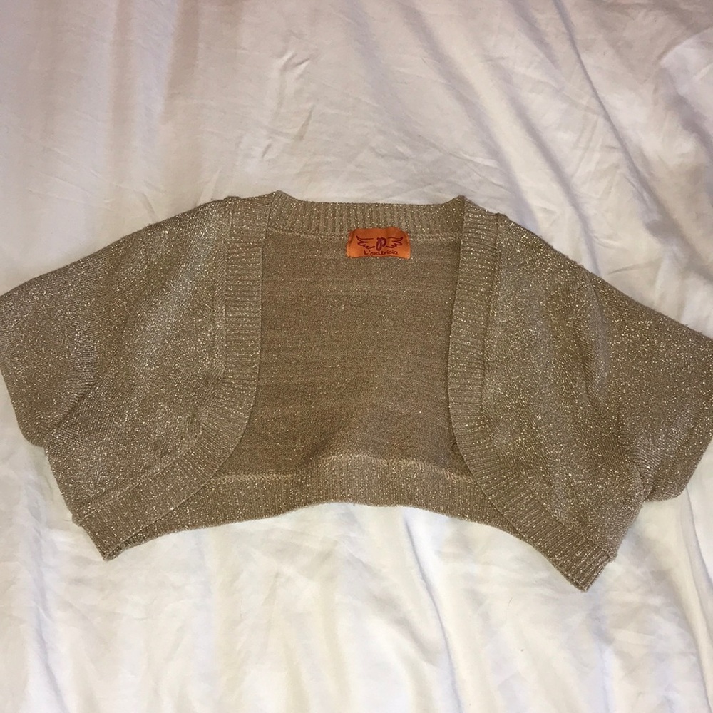 Gold shimmer Shrug